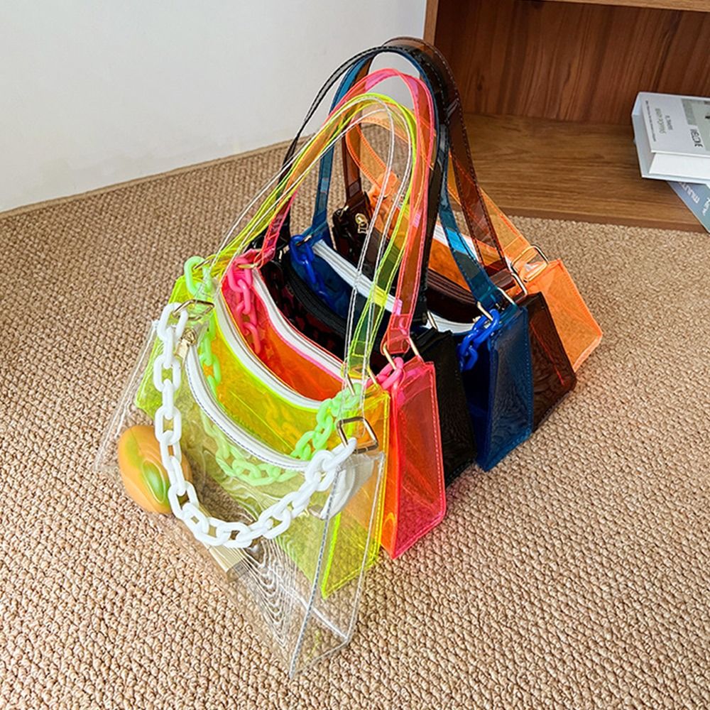 Jelly Bag Clear Pvc - Bolsos de gelatina a la moda