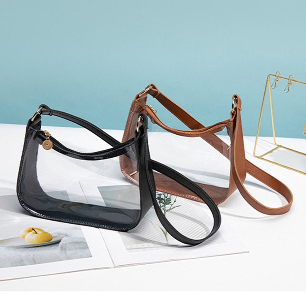 Jelly Bag Clear Pvc - Bolso de hombro transparente informal de