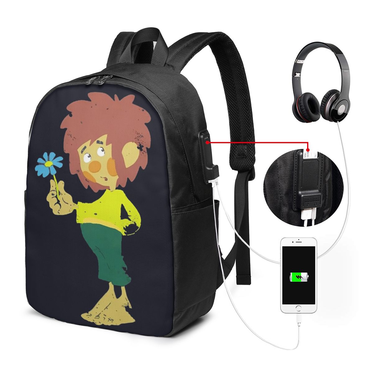 Pumuckl Blume - Figur Mochila, - Womens Backpack reseña y precio