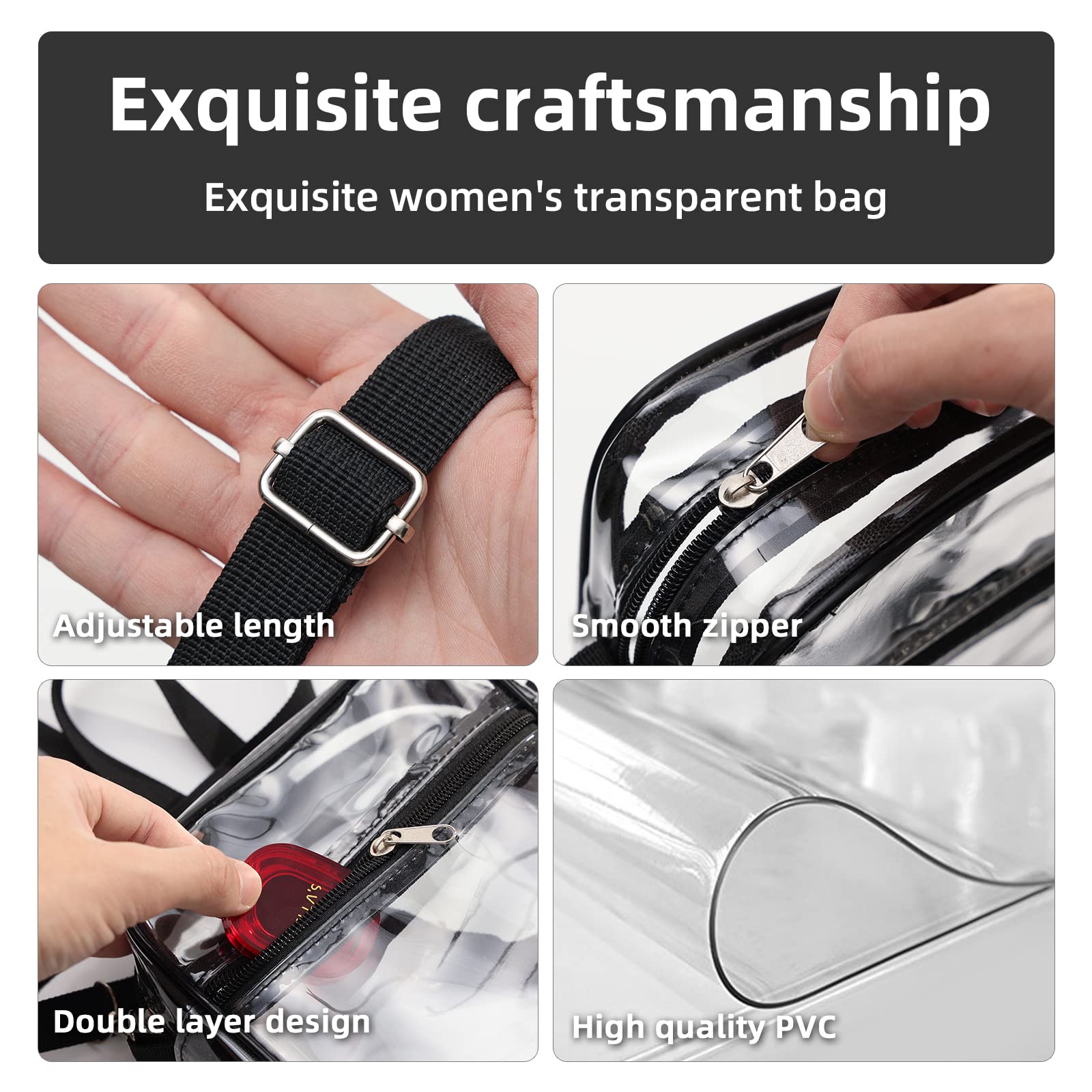 1-10PCS Bolsa Transparente par - Women'S Crossbody Bags reseña y precio