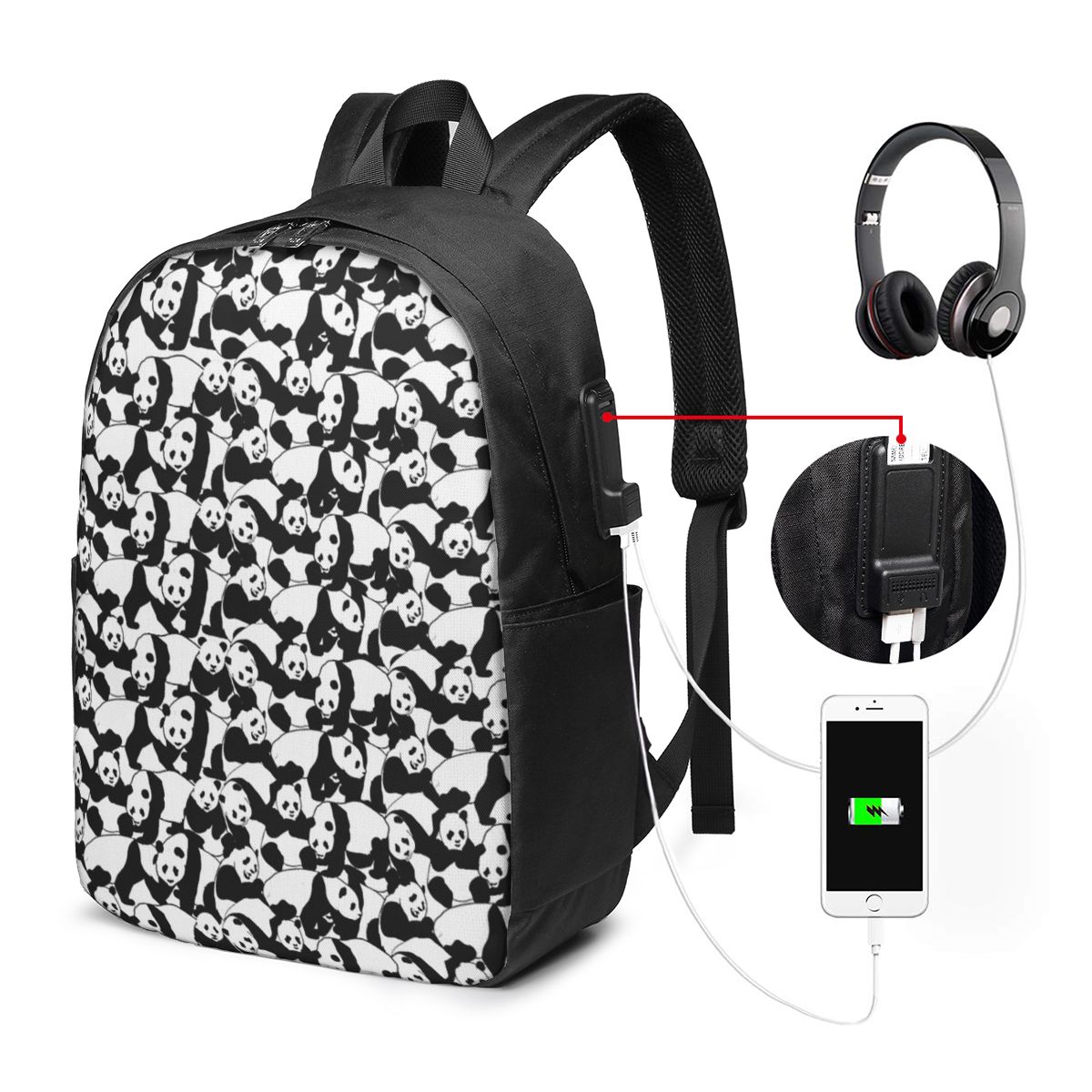 Mochila con diseño de panda, b - Womens Backpack reseña y precio